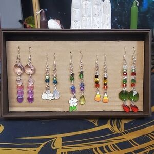 Handmade Holiday Earrings Set - 5 Different Holidays With Sterling Silver Hooks